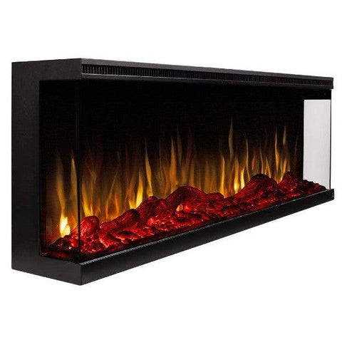 Image of Touchstone Sideline Infinity 3 Sided 60" Black WiFi Enabled Recessed Electric Fireplace-Modern Ethanol Fireplaces