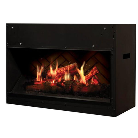 Image of Dimplex Opti-V™ 35" Black Solo Virtual Electric Fireplace-Modern Ethanol Fireplaces
