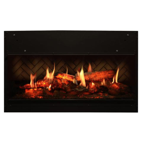 Image of Dimplex Opti-V™ 35" Black Solo Virtual Electric Fireplace-Modern Ethanol Fireplaces