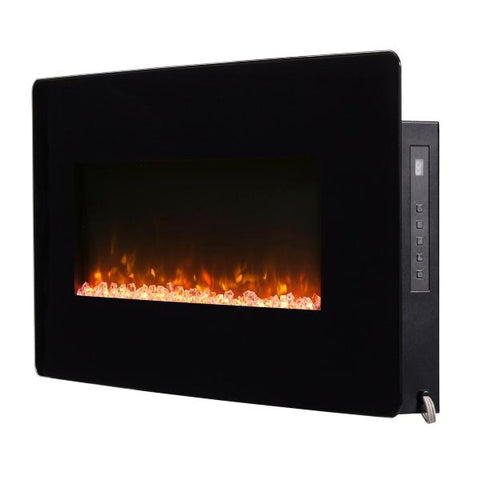 Image of Dimplex Winslow 35" Black Wall Mounted Linear Electric Fireplace-Modern Ethanol Fireplaces
